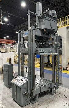 50 Ton, Reis #TUS125-OK-50, hydraulic die spotting & try-out press, 53" stroke, 53" DL, 1991