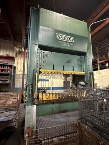 300 Ton, Verson #S2-300-96-54T, Straight Side Double Crank Mechanical Press, 96" x 54" bed & ram, 12" stroke