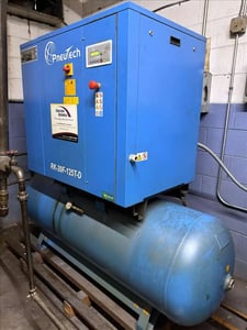 116 psi, Pneutech #RK-20F-125T-D 116, rotary screw air compressor, 20 HP, 2016