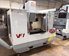 Haas #VF-1, CNC vertical machining center, 20" X, 16" Y, 20" Z, 8100 RPM, 20 automatic tool changer, 20 HP