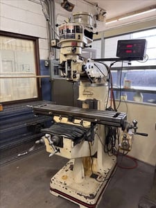 Jet #JTM-1, vertical mill, 9" x42" power feed table, 2 HP, 80-5440 RPM, Sargon 2-Axis digital read out