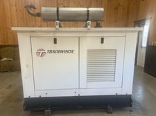 40 KW Tradewinds #TP40, Diesel Generator Set, Perkins engine, circuit breaker, 1800 RPM, 120/240 Volts