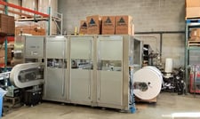 Temcon #TRW-200, Automatic Rewinder & Perforator, 47.3" roll max, 7.6 FPM, 316L Stainless Steel, 2019