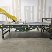 48" width x 10' L Hytrol, Belt Over Roller Conveyor, 65 FPM,