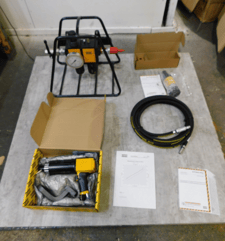 Atlas Copco #RTP2600-HR25, Pneumatic Pistol Nutrunner, w/ FRL Stand, 1" Drive, unused