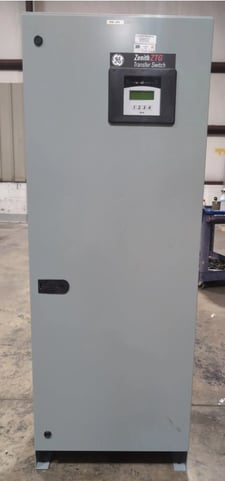 600 Amp. General Electric Zenith, ZTG, Automatic Transfer Switch, MX150 digital controller, 277/480 Volt