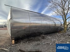 29,062 gallon Herpasur SA, Storage Tank, 304 Stainless Steel, 146" diameter x 413" straight side, cone top