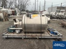 300 gallon Mueller, Insulated Tank, Stainless Steel, 15 psi, 36" diameter x 48" straight side, dish top &