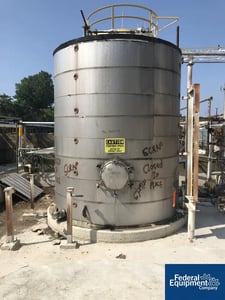 5,000 gallon Storage Tank, Stainless Steel, slight dome top, flat bottom