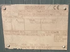 800 HP 1200 RPM Siemens, Frame 400, DPFVBB, 520 VA, 220 VF