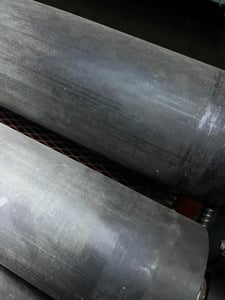 Evans Machinery #0256, Pinch Roller, 62" Width capacity, 4" max Opening, 30" Bed height, 50 FPM