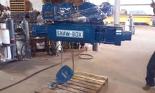 10 Ton, Shaw-Box, w/underhung motor driven trolley, 13.5 FPM hoist, 45 FPM trolley