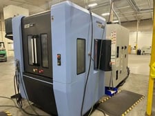 Daewoo Doosan #NHP-4000, 4-Axis CNC horizontal machining center, Fanuc 31iB CNC color conversation Control