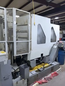 Hyundai Kia #KH63G, CNC horizontal machining center, 60 automatic tool changer, 37.4" X, 32.5" Y, 29.9" Z
