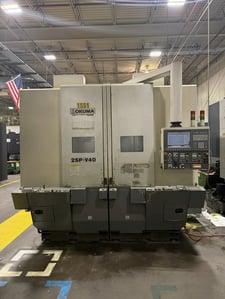Okuma #2SP-V40, CNC vertical turret lathe, 19.69" sw, 10" chuck, 15.75" dia., 17.72" lgth, twin spindle