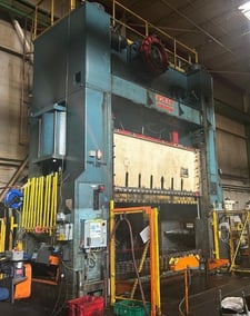 1000 Ton, Bliss #SE4-1000-144-72, 22" stroke, 49" Shut Height, 15" adj., 144" x72" bed, 10-20 SPM, rolling