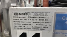 Matsui #MJ3-15-U, dryer, 47 cfm, 110 lb. hopper, 176&deg;F-320&deg;F, 2014