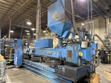 4.5" HPM, co-ex sheet line, extruder, 20 HP melt pump, 97" Wysong shear, 90" Cloren sheet die