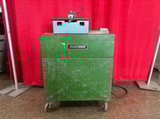 Lokformer Junior Pittsburgh 24 gauge, 30 FPM, power flanging attachment, portable stand on rollers