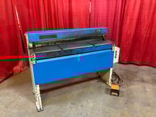 16 gauge x 4' Edwards #1.6/1250, power squaring shear, 25" Back Gauge, 60 SPM, 4 edge carbon chrome blades, 2