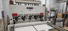 OTT, feed through hot press, 56" x 116" platen, 300°C, rebuilt 1999