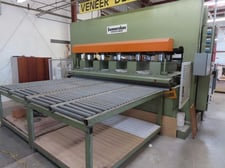 Sennerskov #GLP-12651, feed through press, 5' x10' platen, 10 hydraulic cylinders