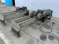 8 Ton, Webb #T-23, 16000 lb. tank turning roll set, 12" rubber wheel, forward/reverse, foot pedal