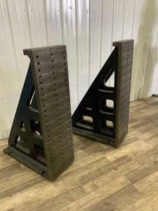 15-1/4" x 52-1/2" x 35" Angle plates with tapped holes, set