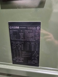 1000 KVA 34500 Delta Primary, 480Y/277 Secondary, PAD, proCORE, (immediate shipment available)