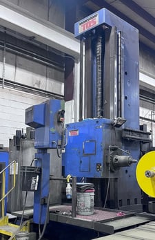 5.1" Tos Varnsdorf #WHQ-13.8, horizontal boring mill table type, 137" X, 98.2" Y, 37 HP, 2500 RPM, 31.4"