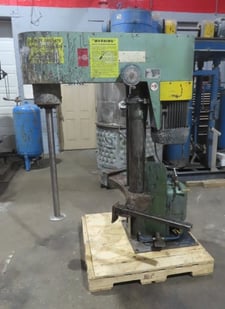 20 HP Schold, High Speed Disperser, 2.25" diameter x 39" long shaft, 600-3600 RPM, air over oil lift, tank