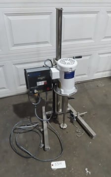 1 HP Eiger Machinery, High Speed Lab Disperser, 3/4" diameter x 13" long stainless steel shaft, 3" saw tooth