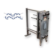 30 sq.ft., Alfa-Laval #M6-MFMC, stainless steel sanitary plate heat, 145 psi @ 230°F, (22) 0.60 mm plates