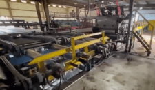 Ligna, Top Arbor Gang Saw, 14' infeed, 10" x36"