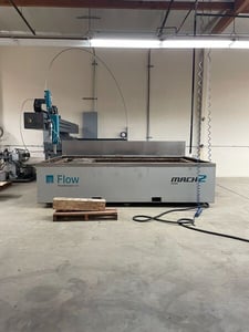 Flow #Mach-2-2031B, CNC waterjet cutting machine, Flowmaster PC Control, 50 HP, 60000 psi, 2015