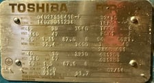 40 HP 3540 RPM Toshiba, Frame 324TS, TEFC, Ball, 460 Volts, Offered electrically OK or Rebuilt with Warranty