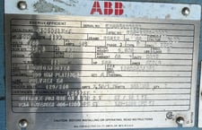 500 HP HP RPM, 1193 RPM, 460 V, N5012 Frame, ABB, Ball, Inverter Duty, TEFC, Offered electrically OK or