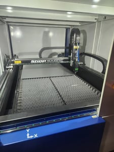 ShopSabre #FiberSabre-408, 2000 watt laser, with chiller, add on extraction fan, 49" x 97" cut area, 2025