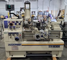 16" x 30" Microweily #TY-1630S, tool room lathe, 10" 3-jaw chuck, 12" 4-jaw chuck, 2" bore, 5 HP, 2000 RPM
