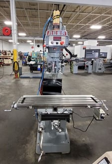 Acer E-Mill #EVS-3VS-II, vertical mill, 3 HP, 9" x49" tbl., 60-4500 RPM, R8, Newall DP700 2-Axis digital read