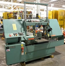 16" x 20" W.f. Wells #F-16-1, semi-auto twin-post horizontal bandsaw, 1.25" x .042" x 15' blade, 60-425 SFPM