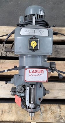 Lagun #FT-2, vertical mill, 2 HP step pulley head, 55-2940 RPM, R-8