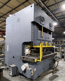 220 Ton, Aida #NC2-20, 2-pt mechanical gap frame press, 9.84" stroke, 19.69" die height, 4.33" adj., 25-45