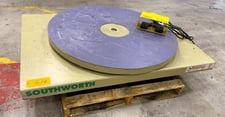 1500 lb. Southworth, Scissor Lift Welding Positioner, rotary turntable w/ elevation adjustment, (2 available)
