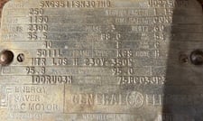 250 HP 1190 RPM General Electric, Frame 5011L, TEFC, 2300 V, BB, 1.15 service factor, Offered electrically OK