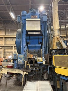 1500 Ton, Bliss #29, knuckle joint press, 15" stroke, 52" Shut Height, 1/2" adj., 53" x50" bed, 18 SPM, 1967