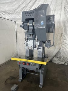 45 Ton, Minster #45, OBI press, 3" stroke, 12" Shut Height, 2.75" adj.