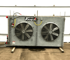 York #ICB2A-468LH, refrigeration cooler evaporator, 250 psig, 8.09 cu.ft., (2) 3 HP fans