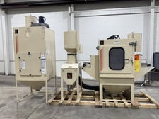 Empire #IL-885, conveyor cab, in-line blast, 8.5" x 8" opening, 6-gun, reclaim system, dust collector, 2014