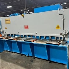1/2" x 10' Krras #RAS-3013, shear, 8-10 SPM, 39" powered Back Gauge, 24" front arm, 20 HP, 2004